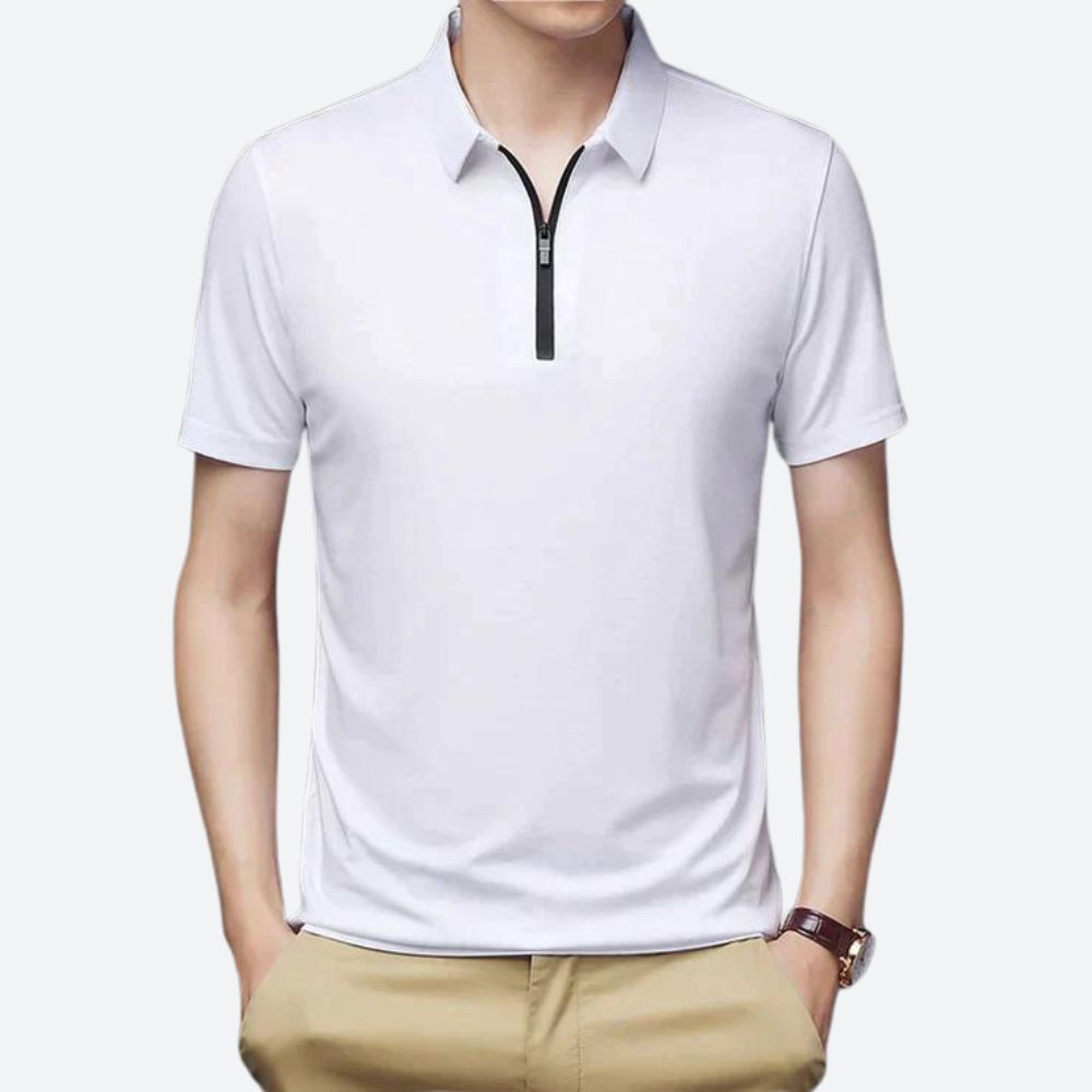 Stilvolles Herren-Poloshirt aus Seide - Justin