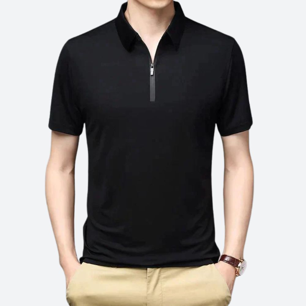 Stilvolles Herren-Poloshirt aus Seide - Justin