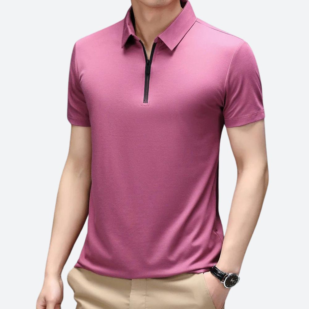 Stilvolles Herren-Poloshirt aus Seide - Justin