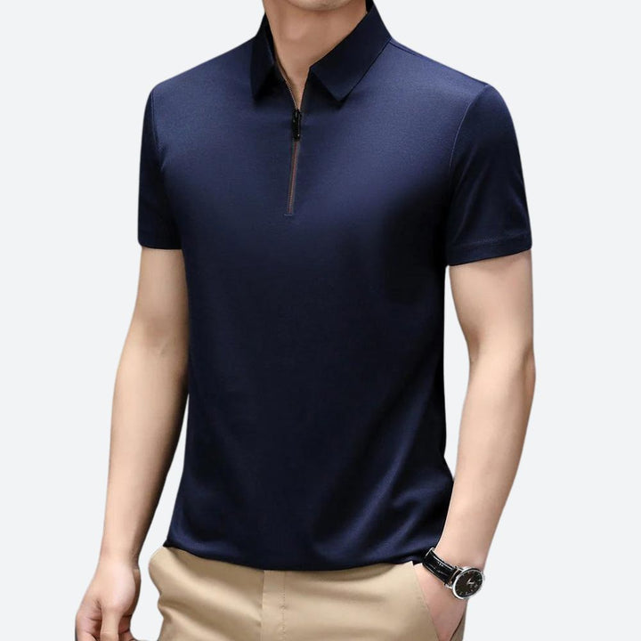 Stilvolles Herren-Poloshirt aus Seide - Justin