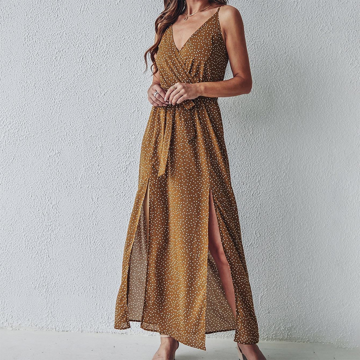 EIRINI - Elegant maxi dress with a seductive slit