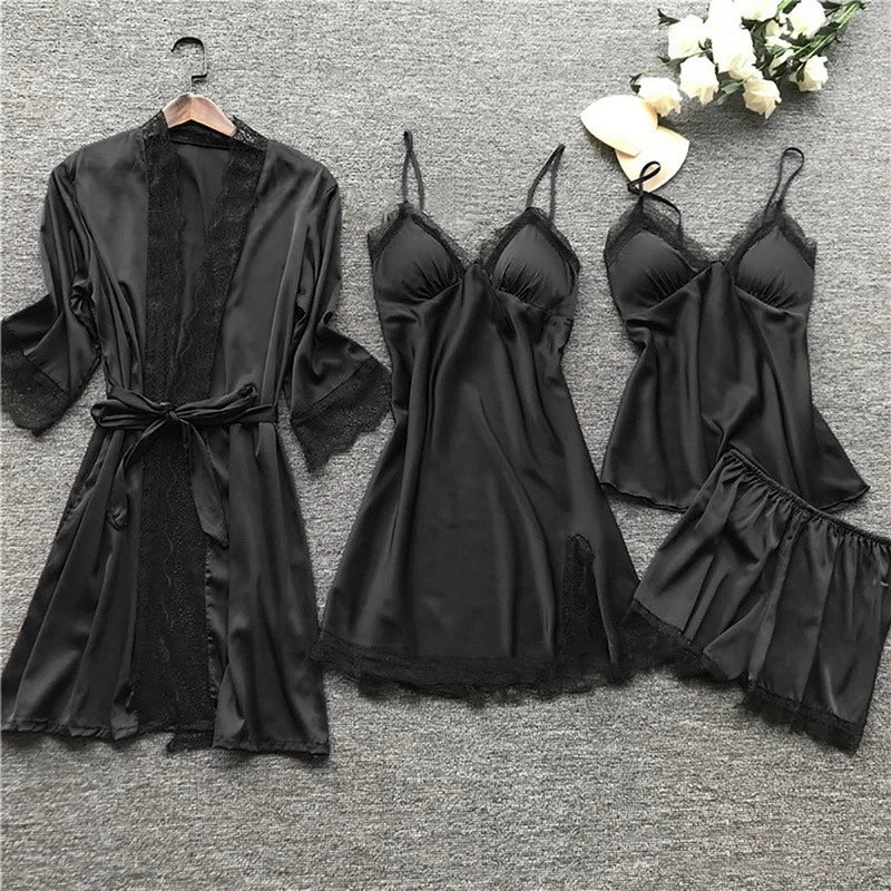 Iris - Elegantes Satin-Pyjama-Set für luxuriöse Damen