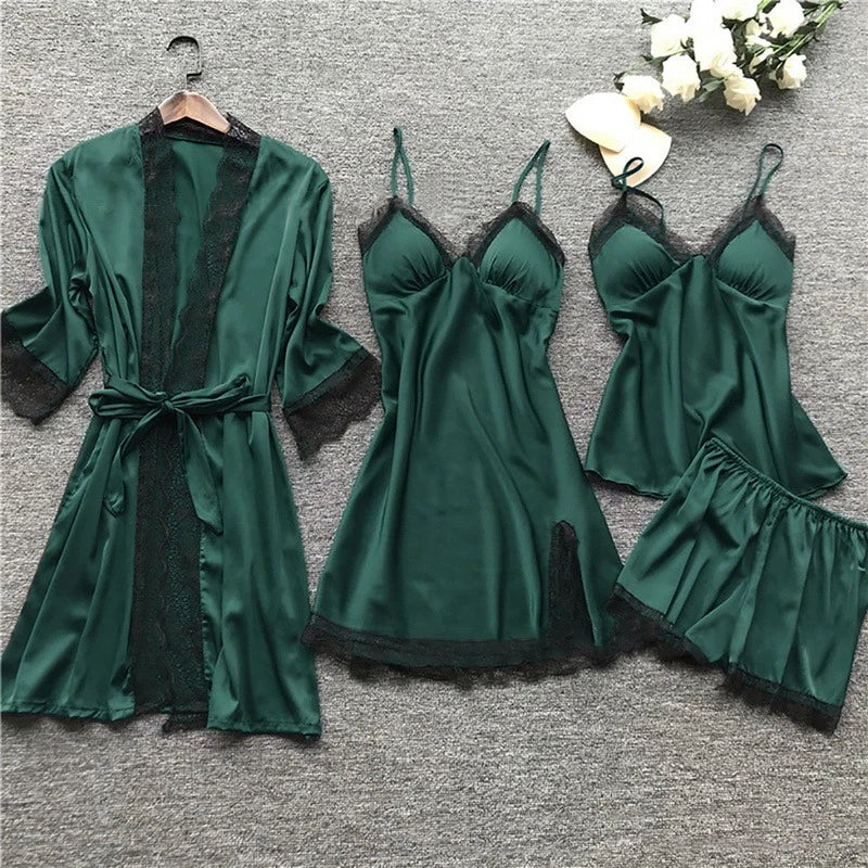 Iris - Elegantes Satin-Pyjama-Set für luxuriöse Damen