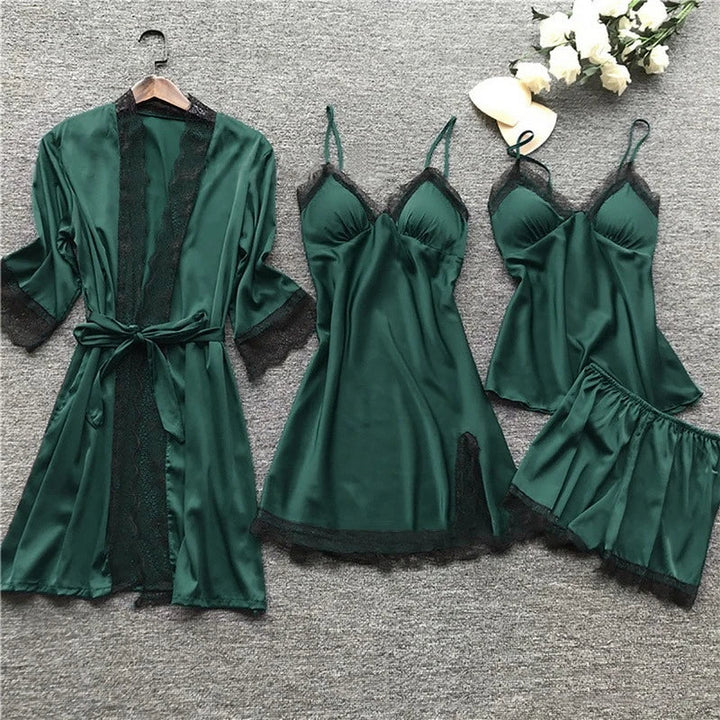 Iris - Elegantes Satin-Pyjama-Set für luxuriöse Damen