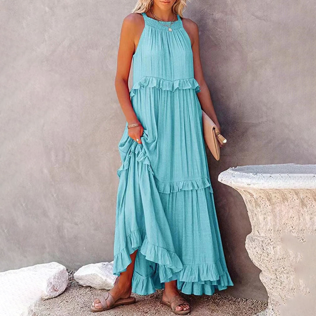 ABELLA - Elegantes Maxikleid mit raffiniertem Look