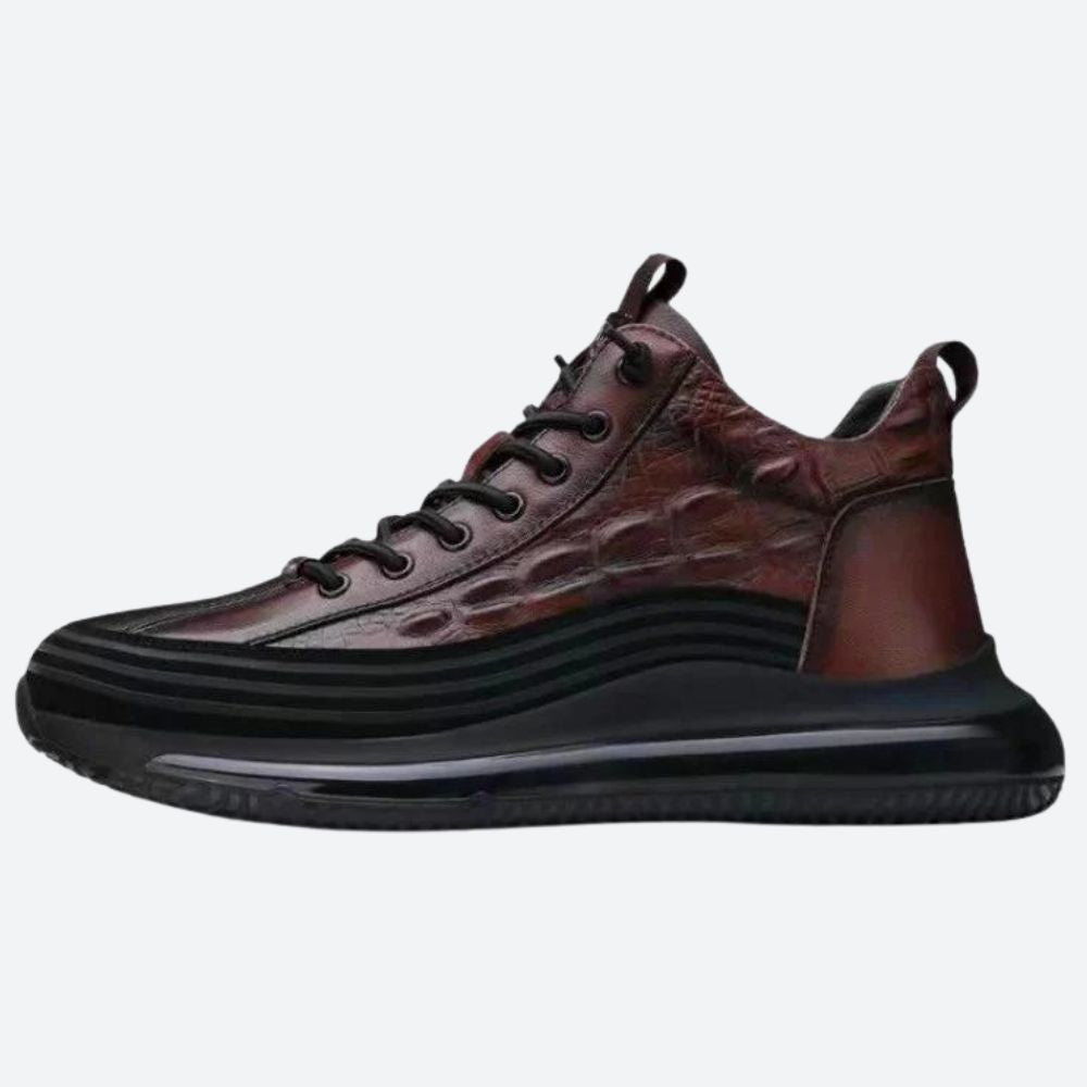 Fashionable Men's Shoes in Cowhide Leather with Comfortable Air Cushions - Mees