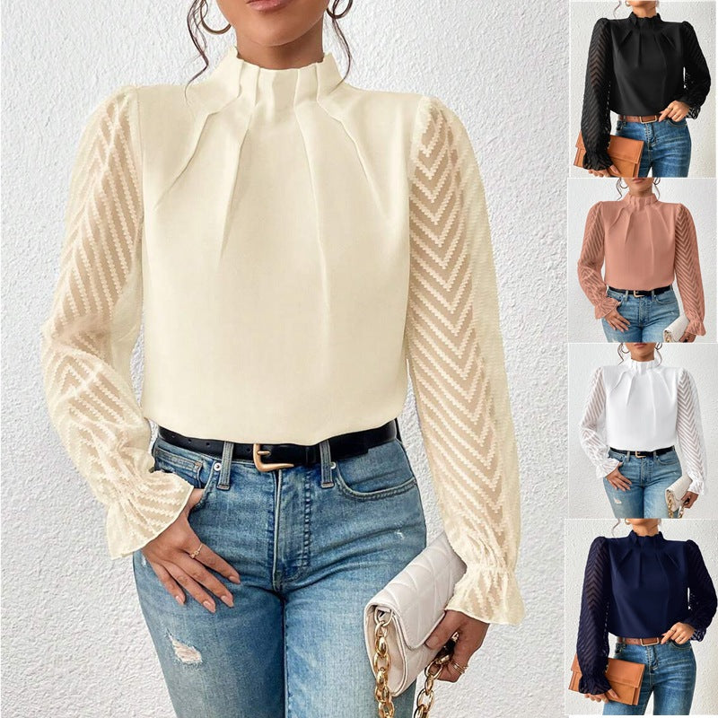 Ashley - Elegant long-sleeve blouse for women