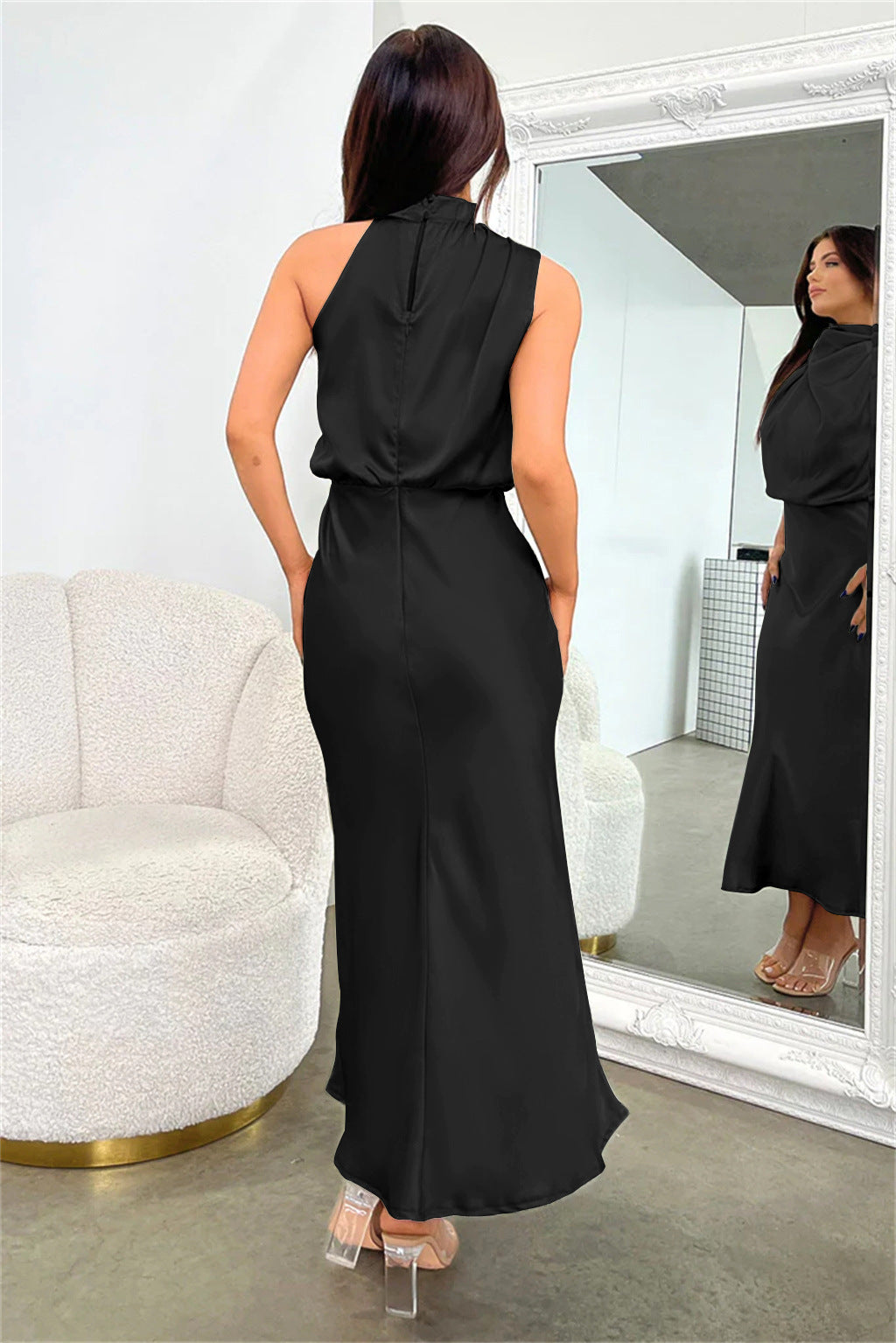Lina™ - Elegant Satin Evening Dress