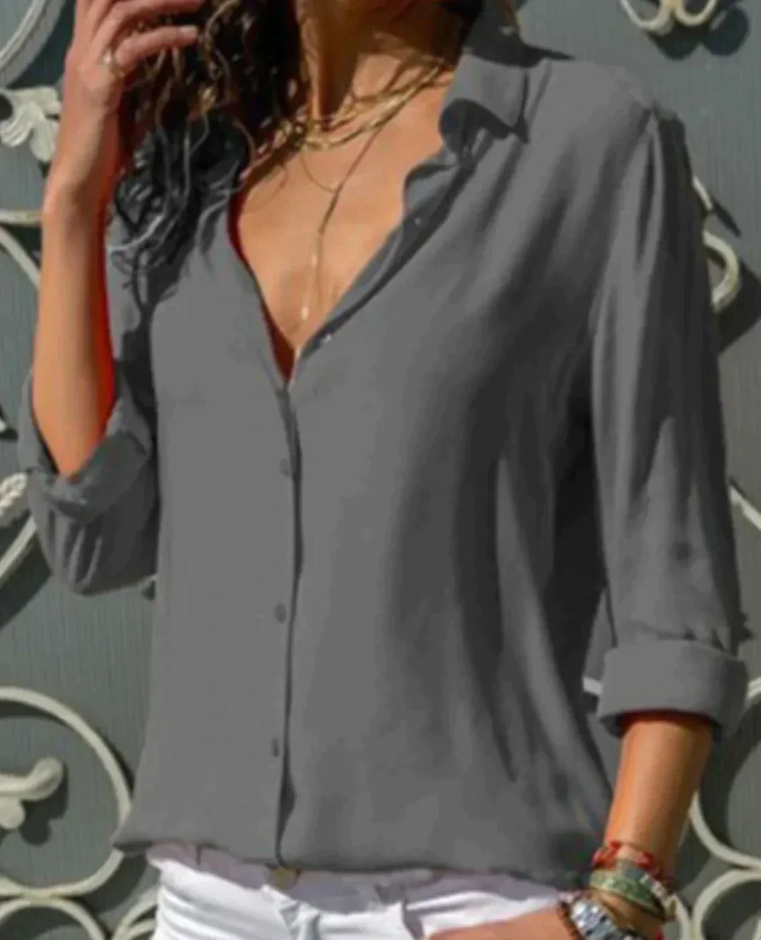 Julia - Blouse en satin élégante pour femmes, idéale pour toutes les occasions