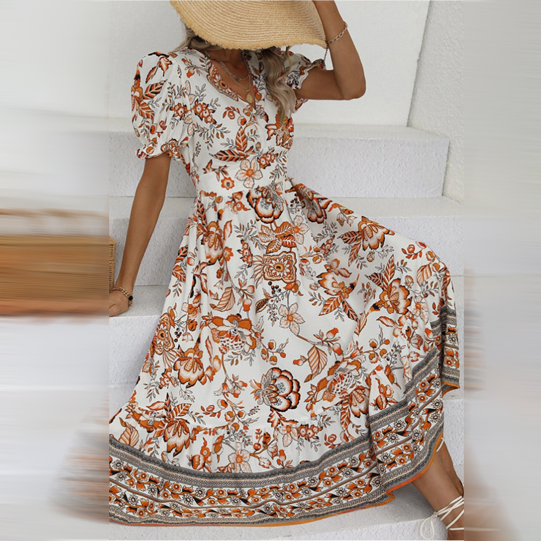 ALIANA - Stylish floral dress for a sophisticated look