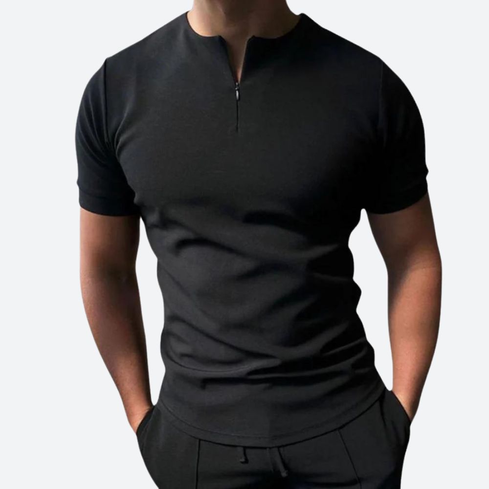 Stylisches Herren-T-Shirt mit Reißverschluss - Oscar für einen lässigen Look