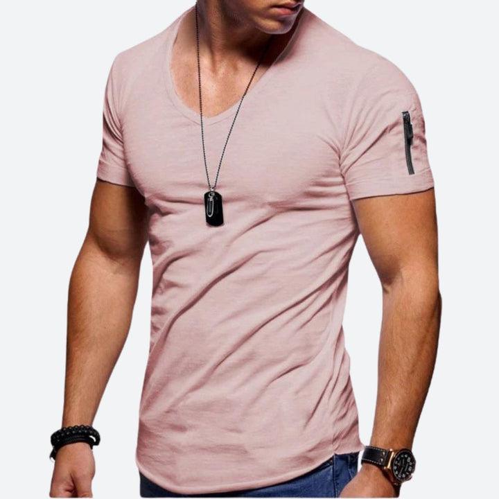 T-shirt muscle à col en V stylé pour hommes - Rick