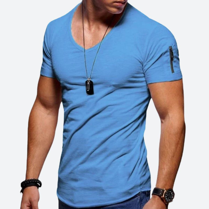 T-shirt muscle à col en V stylé pour hommes - Rick