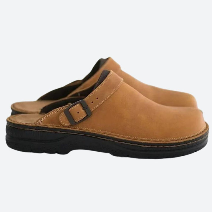 Fashionable Orthopedic Leather Slippers - Ryker for Optimal Comfort