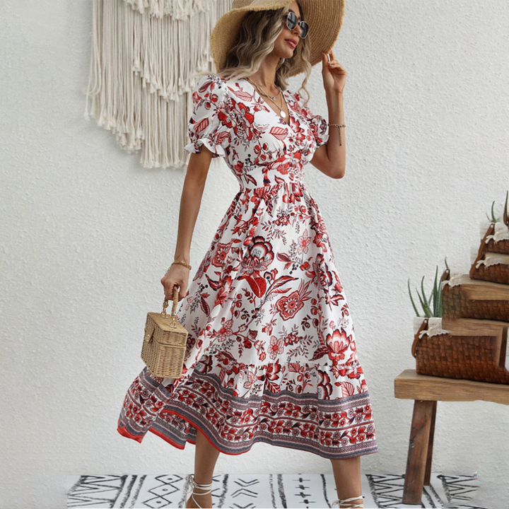 ALIANA - Stylish floral dress for a sophisticated look