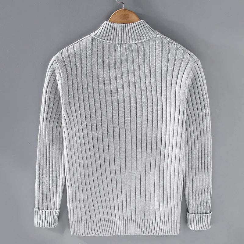 Pierre™ - Men's Shetland Wool Cardigan with Zipper