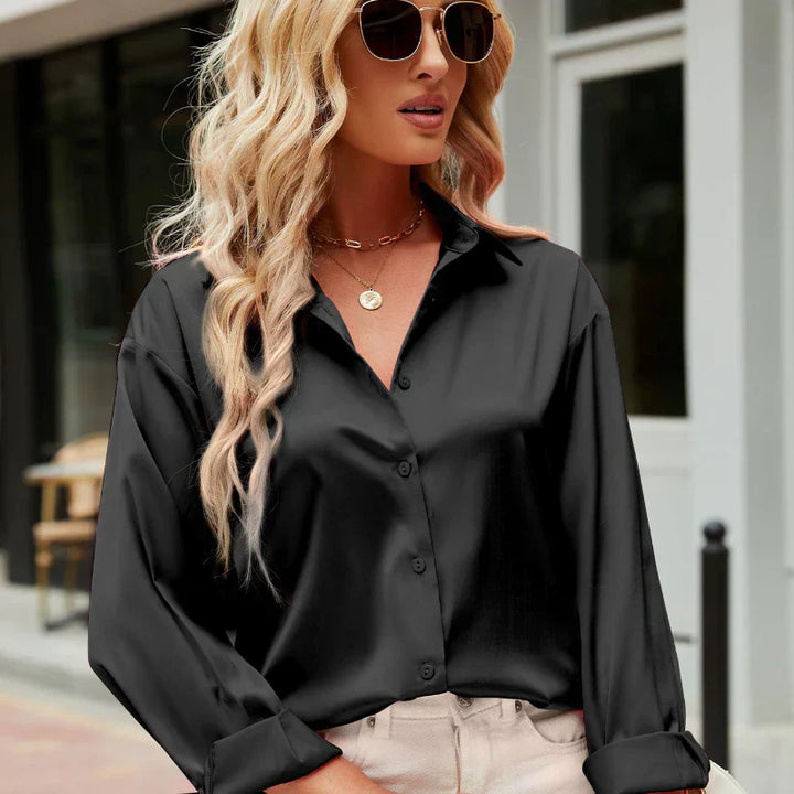 Brianna - Schicke Damenbluse aus Satin für einen eleganten Look