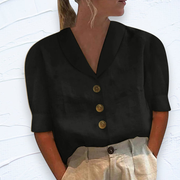 Arabella - Elegant Cotton and Linen T-Shirt for Women