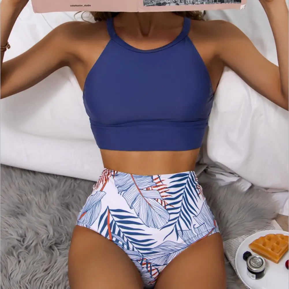 Edith - Ensembles de bikini élégants avec imprimé floral et taille haute