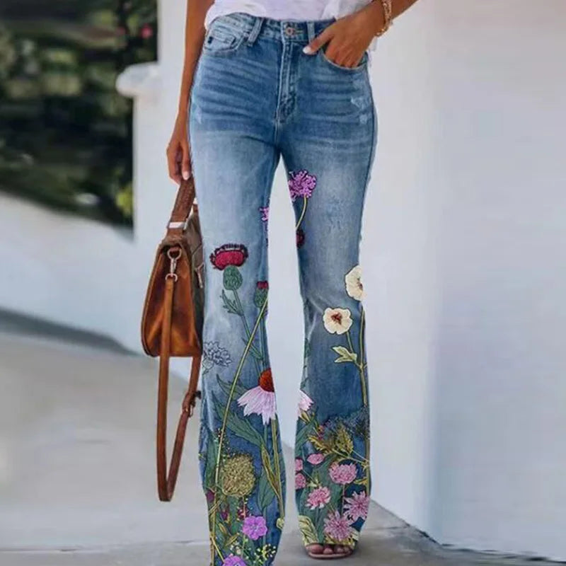 Ada - Floral jeans with style and comfort