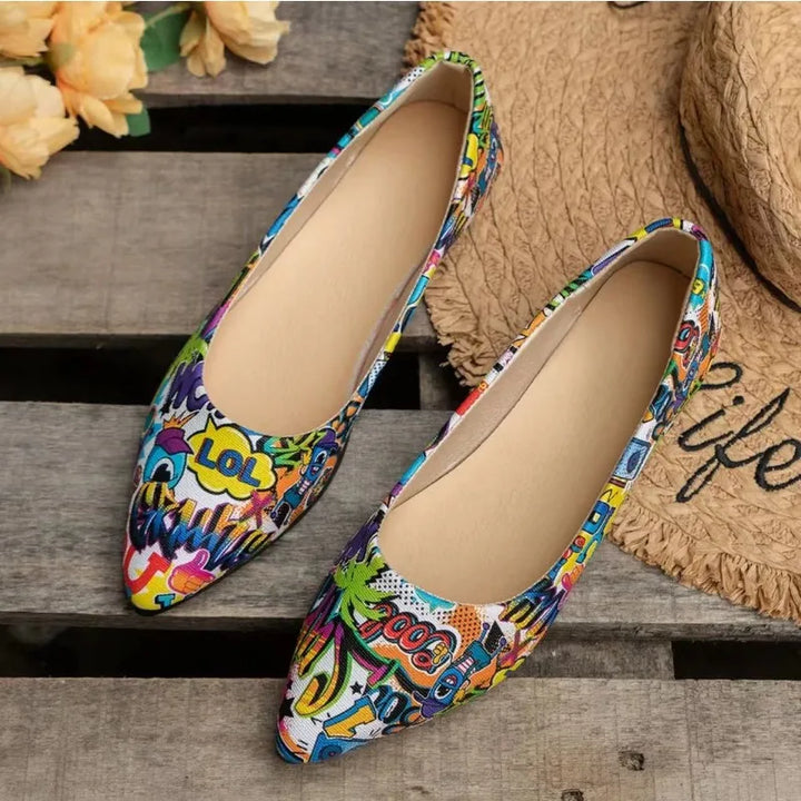 Jewel - Boutons de pied à la mode avec design graffiti unique pour femmes