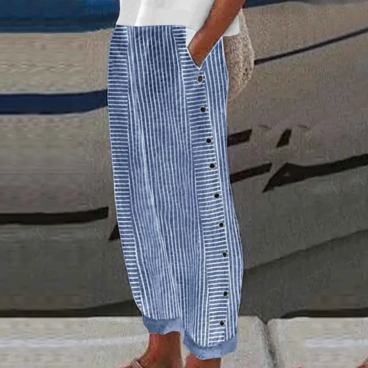 Georgia - Ultimate Comfort Gestreifte Sommerhosen
