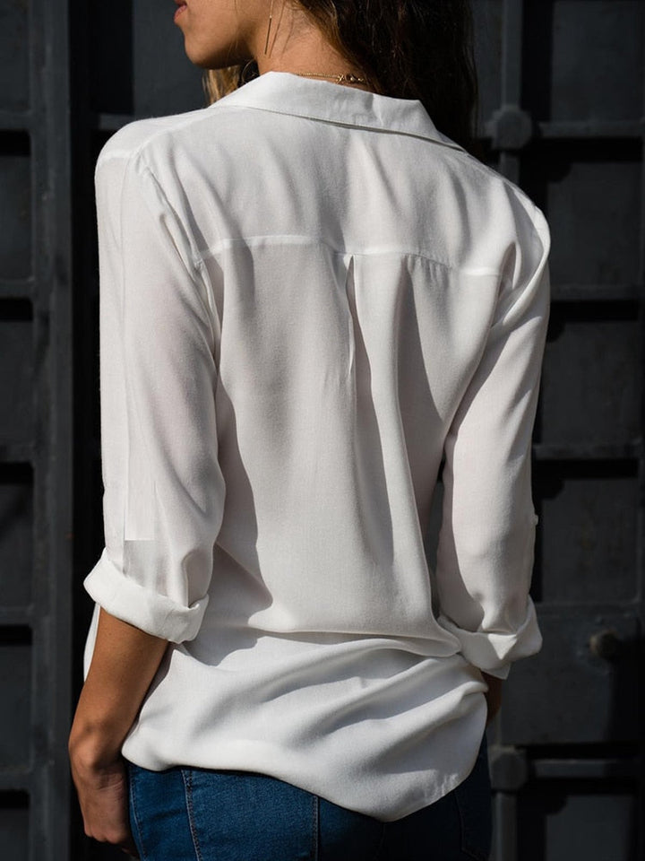 Quincy - Elegant Long-Sleeve Blouse for Women