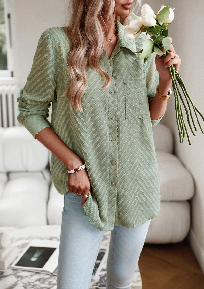 Melanie - Elegante und bequeme Bluse mit Muster für Frauen