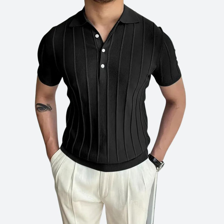 Stylish Polo Shirt with High Stretch Content and Elegant V-Neck - Shag
