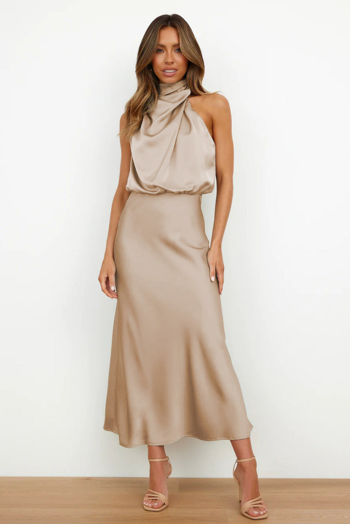 Lina™ - Elegant Satin Evening Dress