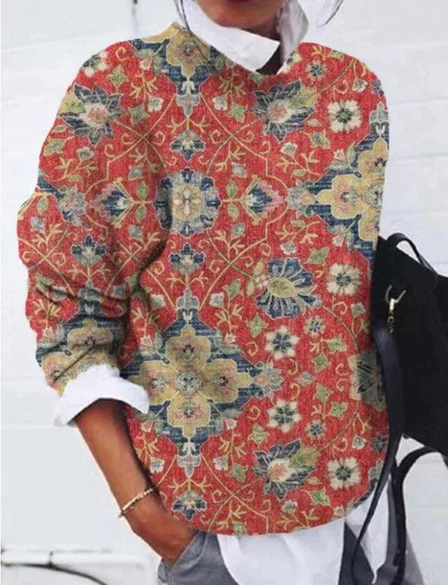 Olive - Pull fleuri stylé pour un look élégant