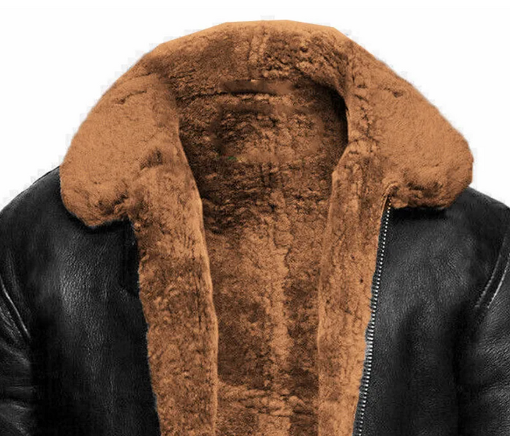 René™ - Moderne Leder- und Wolljacke