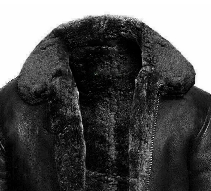 René™ - Moderne Leder- und Wolljacke