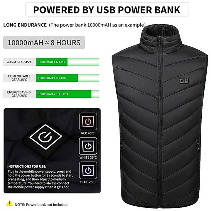Pierre™ - Slim Heated Vest with Fleece Lining