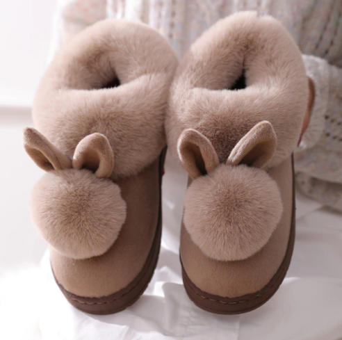 Mia - Chaussons lapin tendance pour femmes au look luxueux