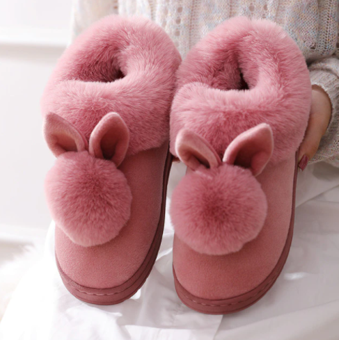 Mia - Chaussons lapin tendance pour femmes au look luxueux