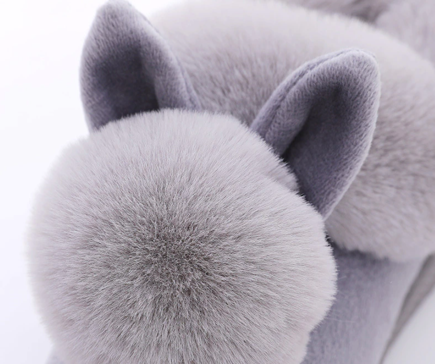 Mia - Chaussons lapin tendance pour femmes au look luxueux
