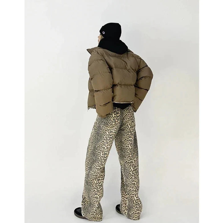 Gilda - Stylish retro pants with trendy leopard print
