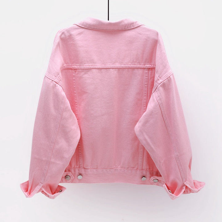 Aurelia - Elegant and Comfortable Pink Denim Jacket for Women