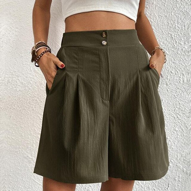 Sophie - Shorts élégants à double bouton pour femmes