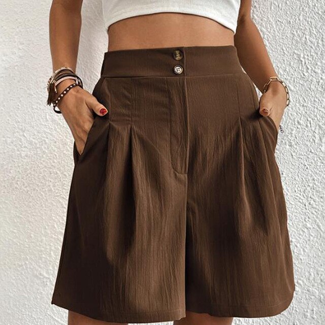 Sophie - Shorts élégants à double bouton pour femmes