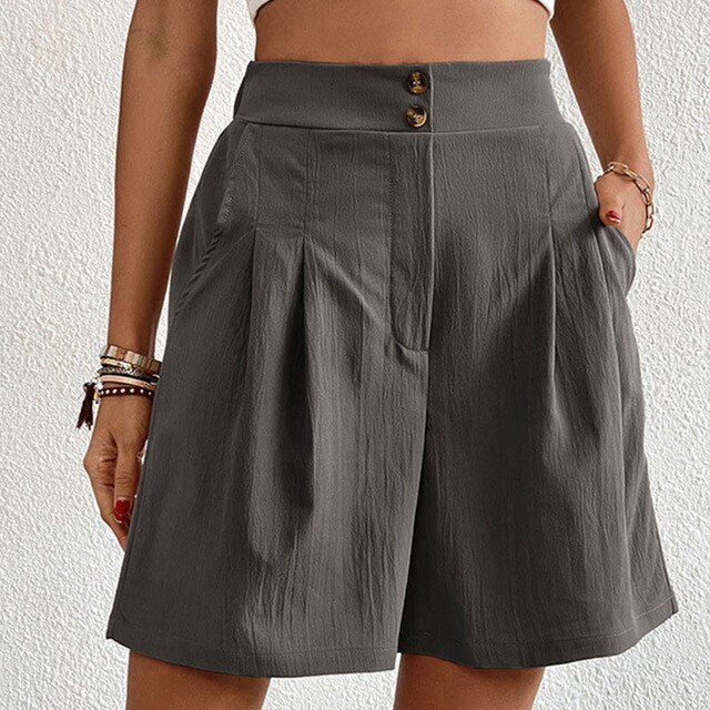 Sophie - Shorts élégants à double bouton pour femmes