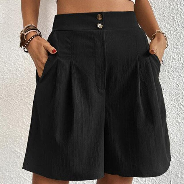 Sophie - Shorts élégants à double bouton pour femmes