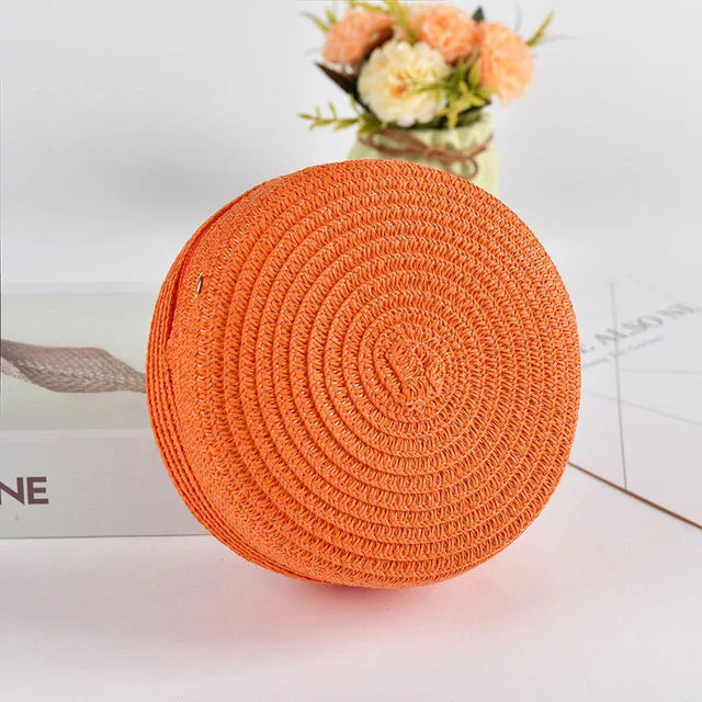 Stylish Round Handwoven Shoulder Bag with Zipper by Angel