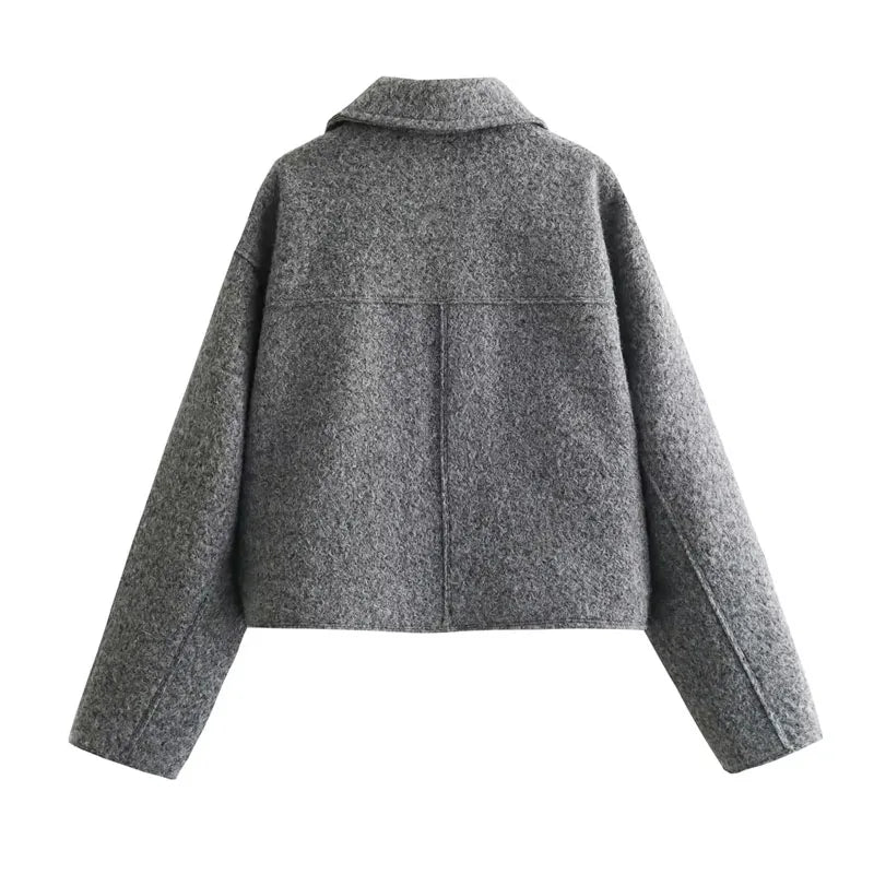 Carla - Veste courte d'automne à la mode avec fermeture éclair de luxe pour femmes