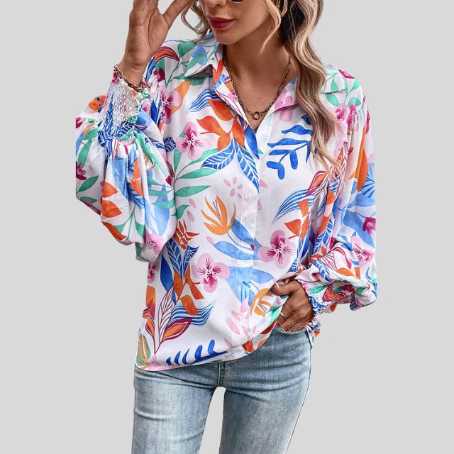Aila - Elegant Blouse with Beautiful Floral Print for Women
