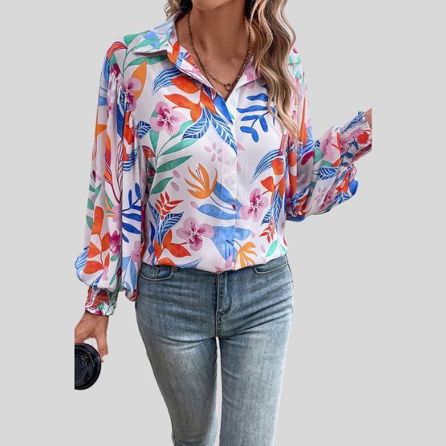Aila - Elegant Blouse with Beautiful Floral Print for Women