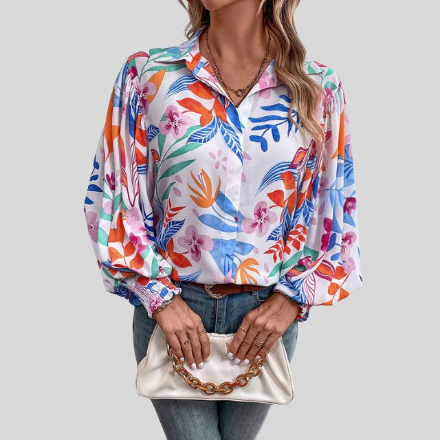 Aila - Elegant Blouse with Beautiful Floral Print for Women