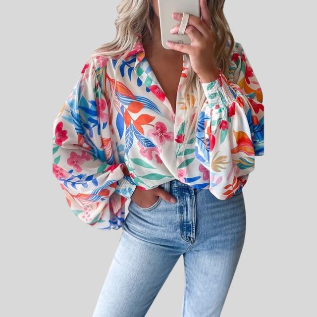 Aila - Elegant Blouse with Beautiful Floral Print for Women