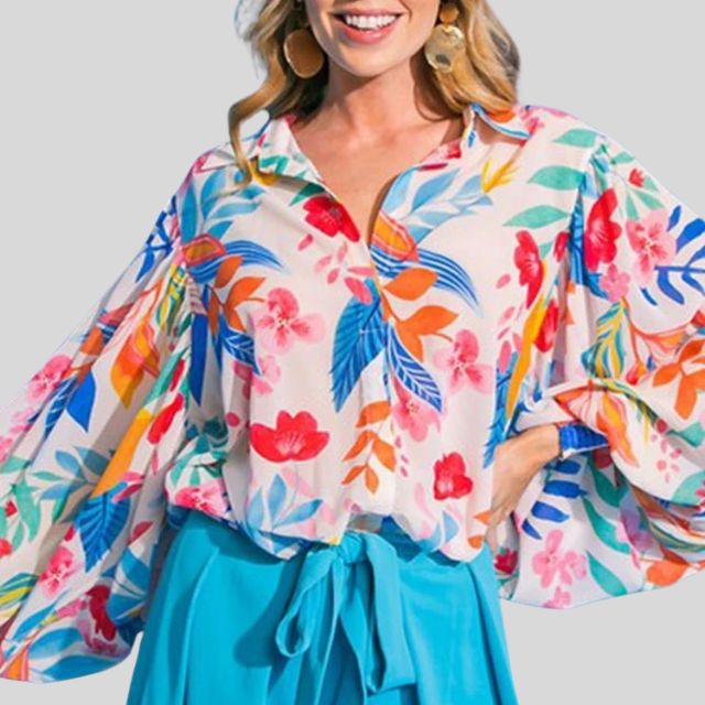 Aila - Elegant Blouse with Beautiful Floral Print for Women